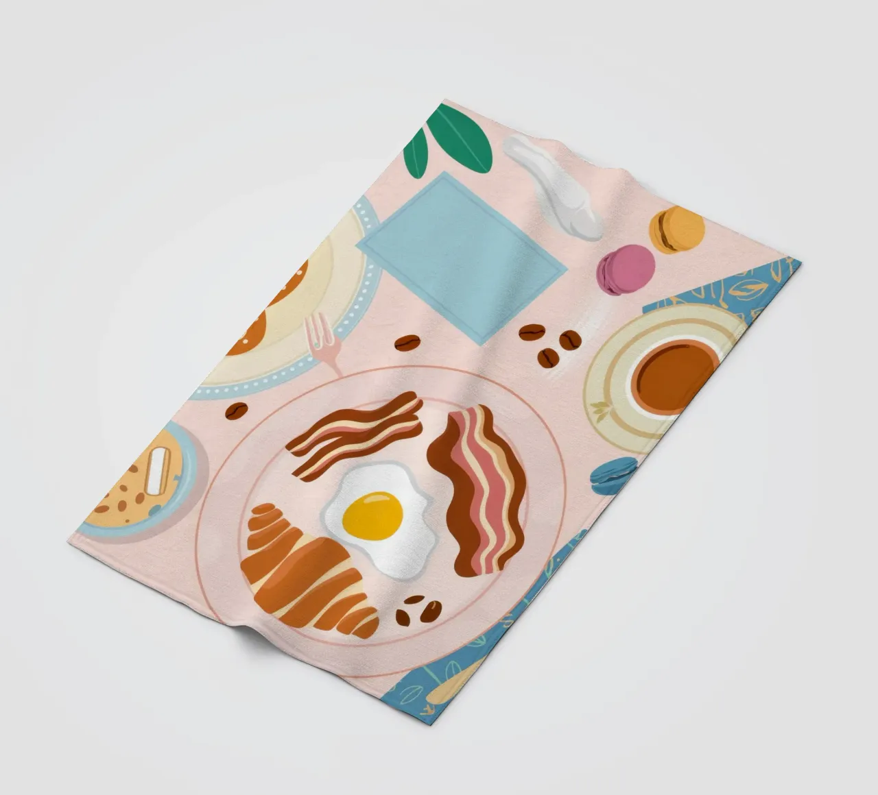 Breakfast Table Flatlay Fleecedecke von Gaia Viesta