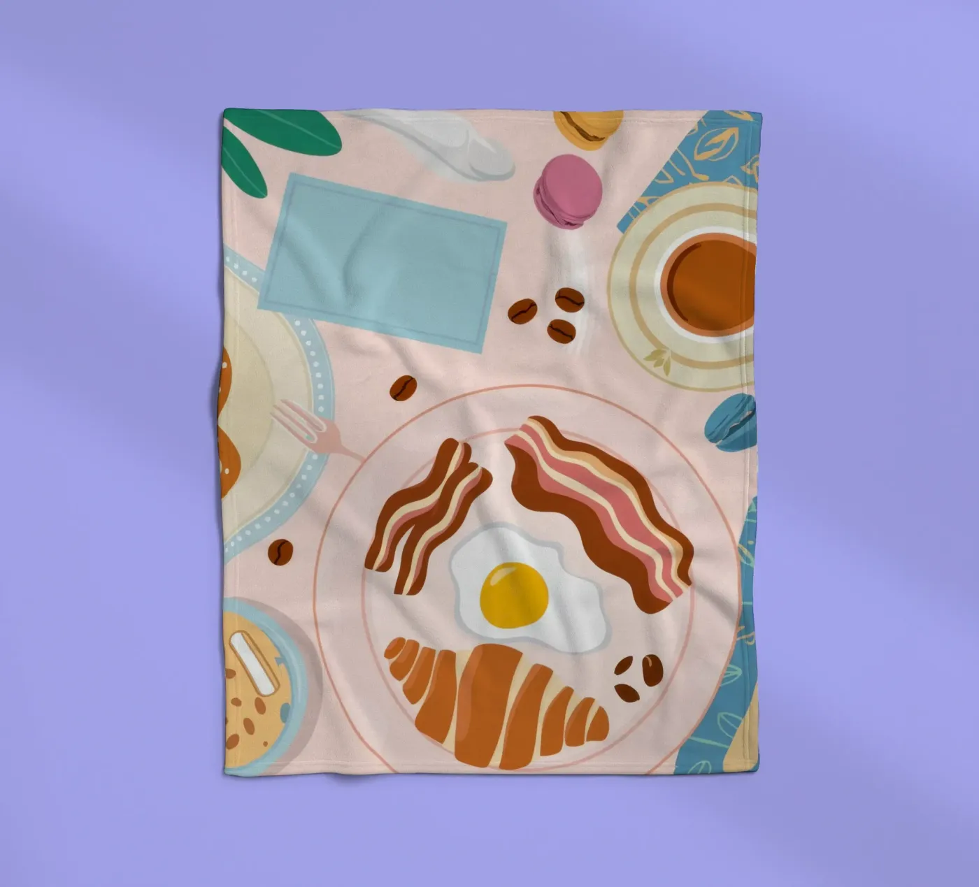 Ontbijttafel Flatlay fleecedeken van Gaia Viesta