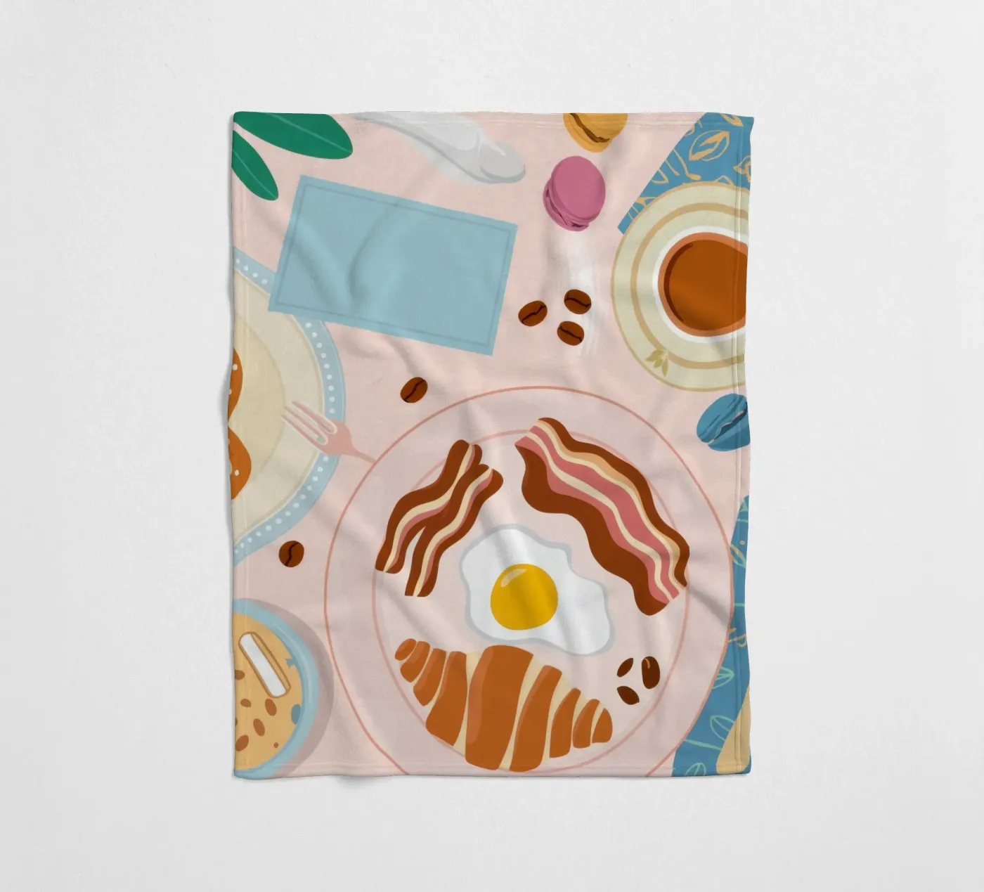 Ontbijttafel Flatlay fleecedeken van Gaia Viesta