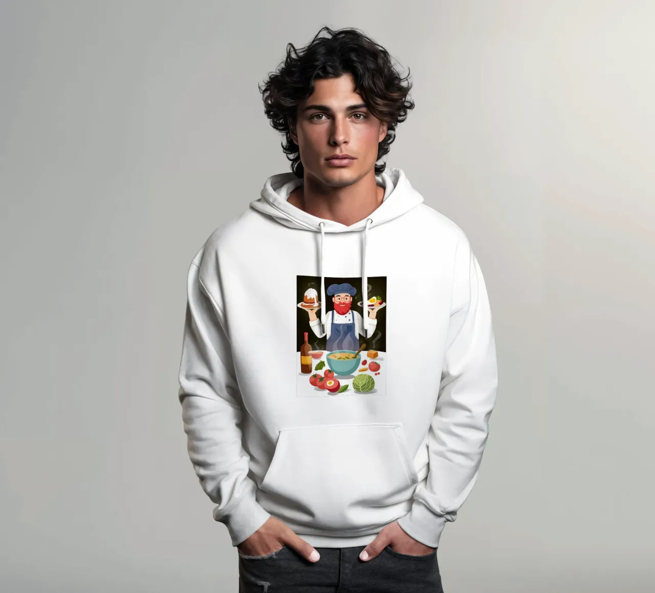 Benvenuto da parte dello chef felpa con cappuccio da Trace Brush