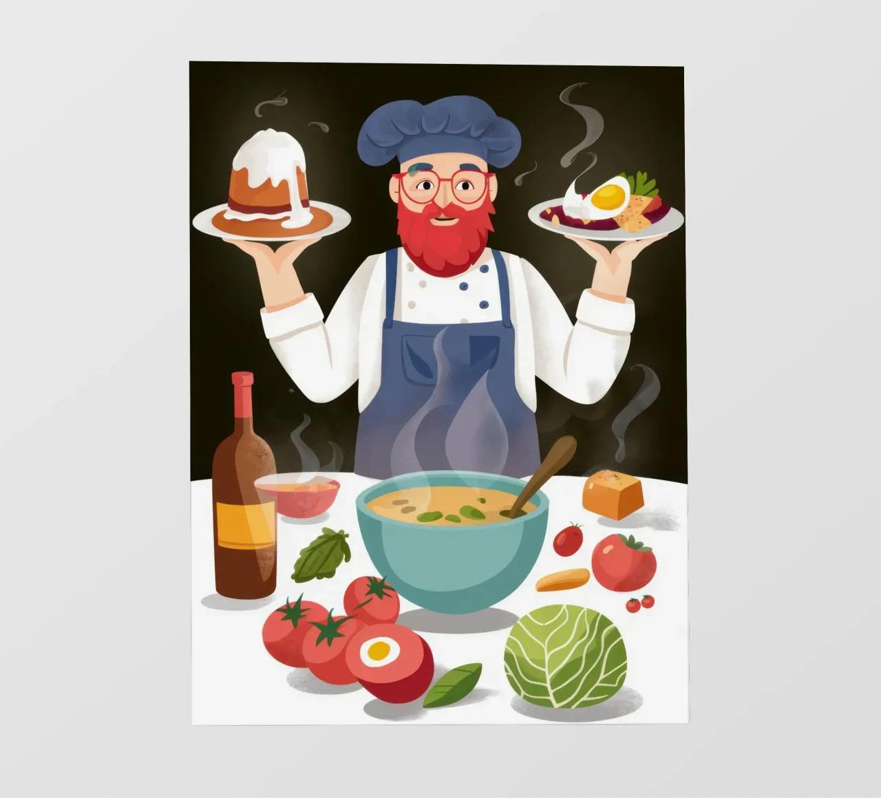 Benvenuto da parte dello chef pellicola backlit da Trace Brush
