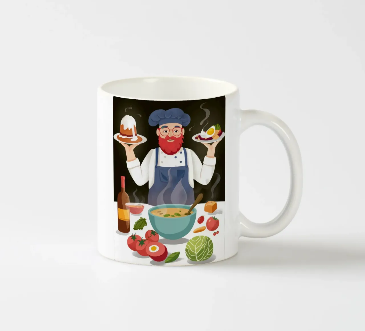 Benvenuto da parte dello chef tazza in ceramica da Trace Brush