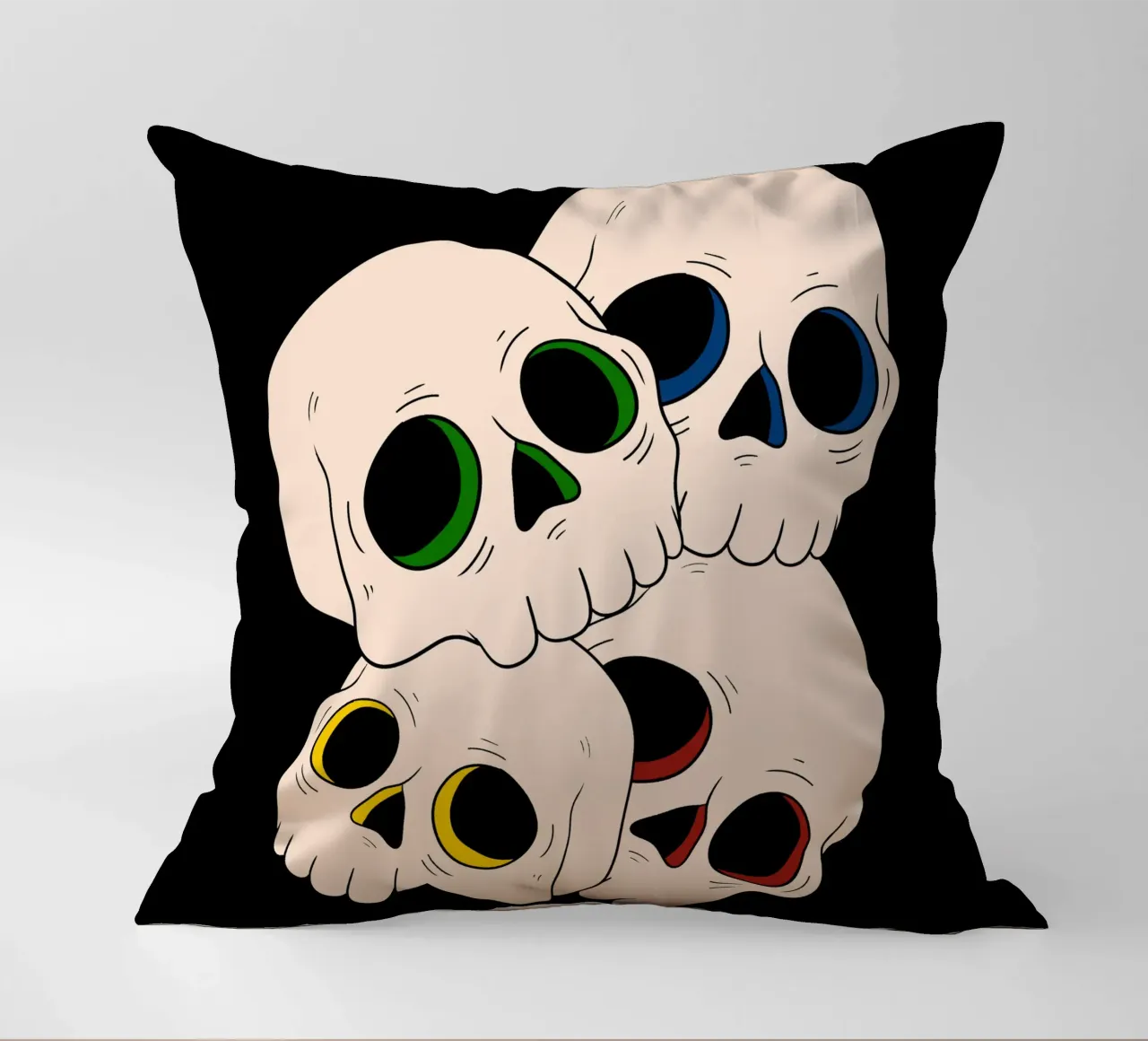 Pop skulls cuscino da TijanaArtStudio88