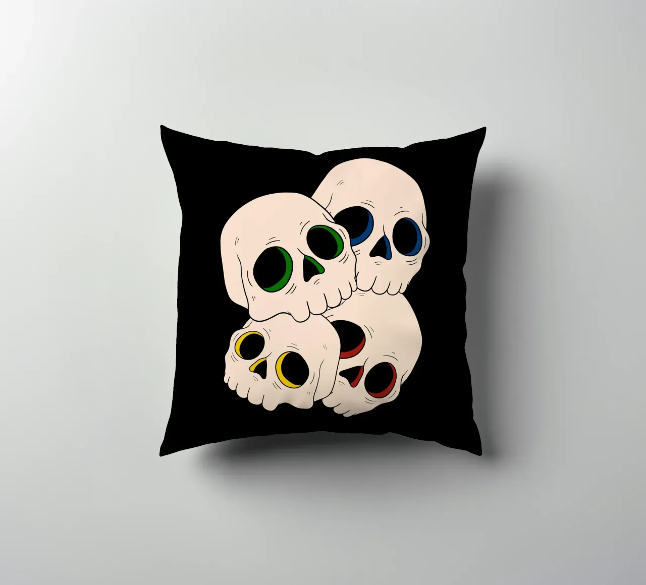 Pop skulls cuscino da TijanaArtStudio88