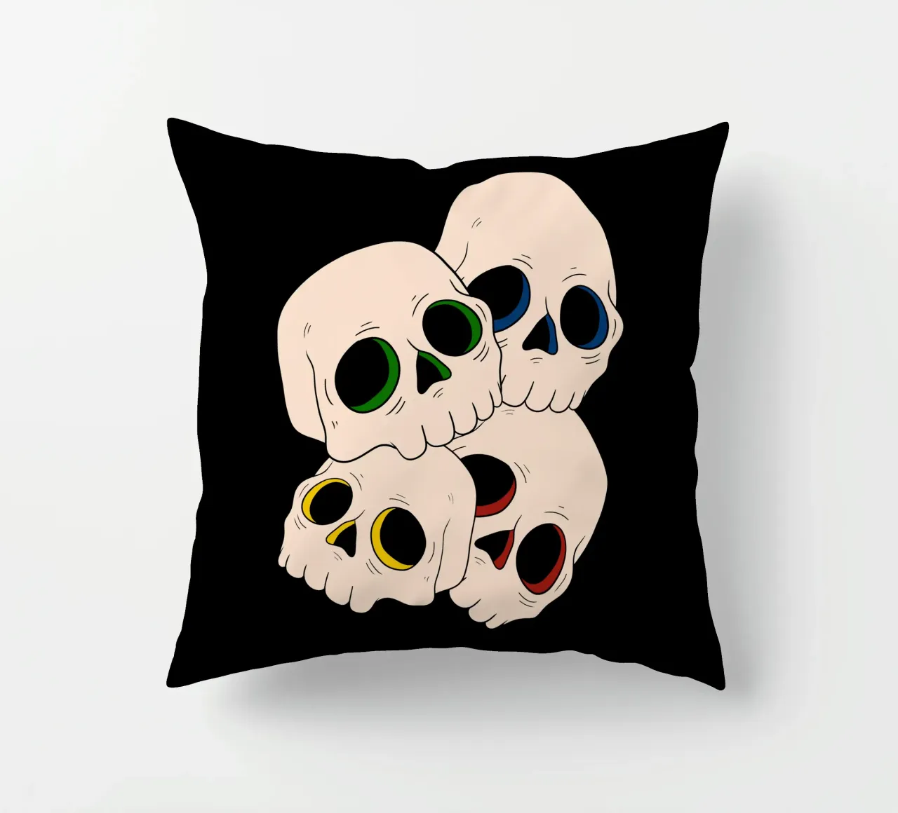 Pop skulls cuscino da TijanaArtStudio88