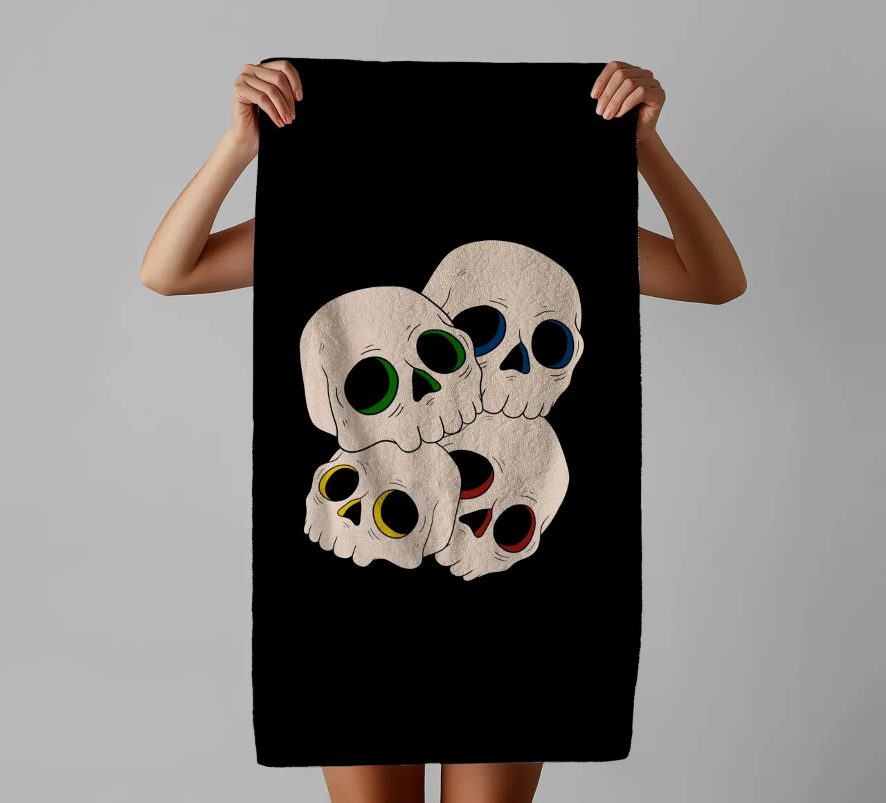 Pop skulls asciugamano da bagno da TijanaArtStudio88