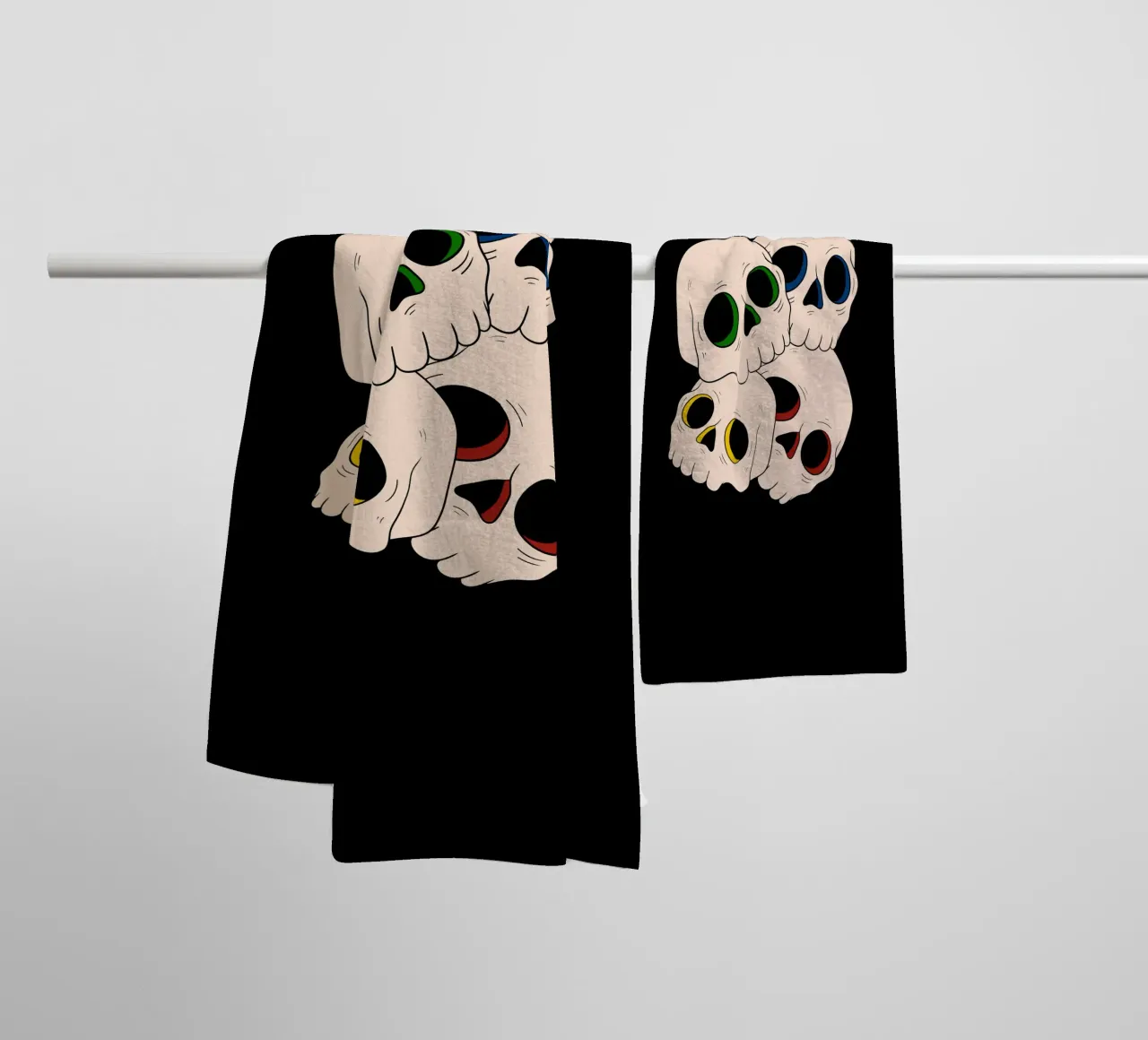 Pop skulls asciugamano da bagno da TijanaArtStudio88