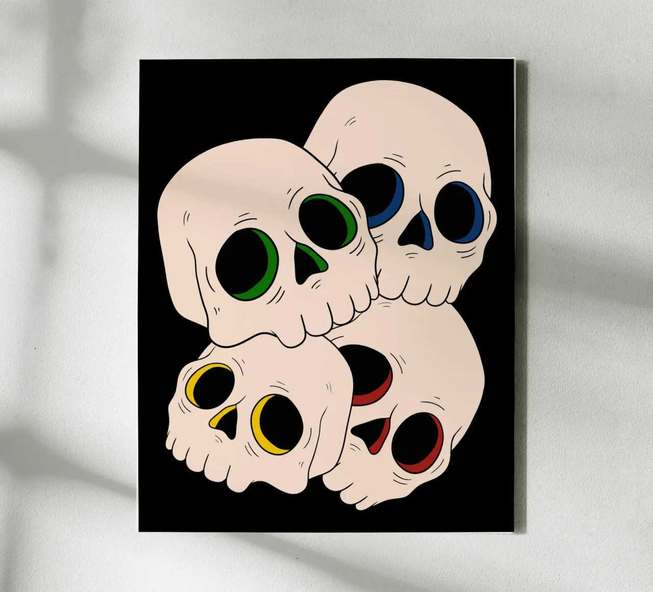 Pop skulls tela con Cornice a cassetta da TijanaArtStudio88