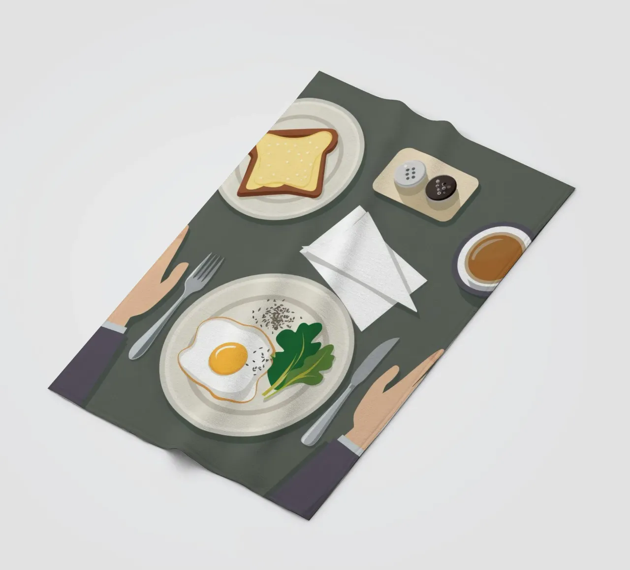 Pasto mattutino minimalista coperta in pile da Trace Brush