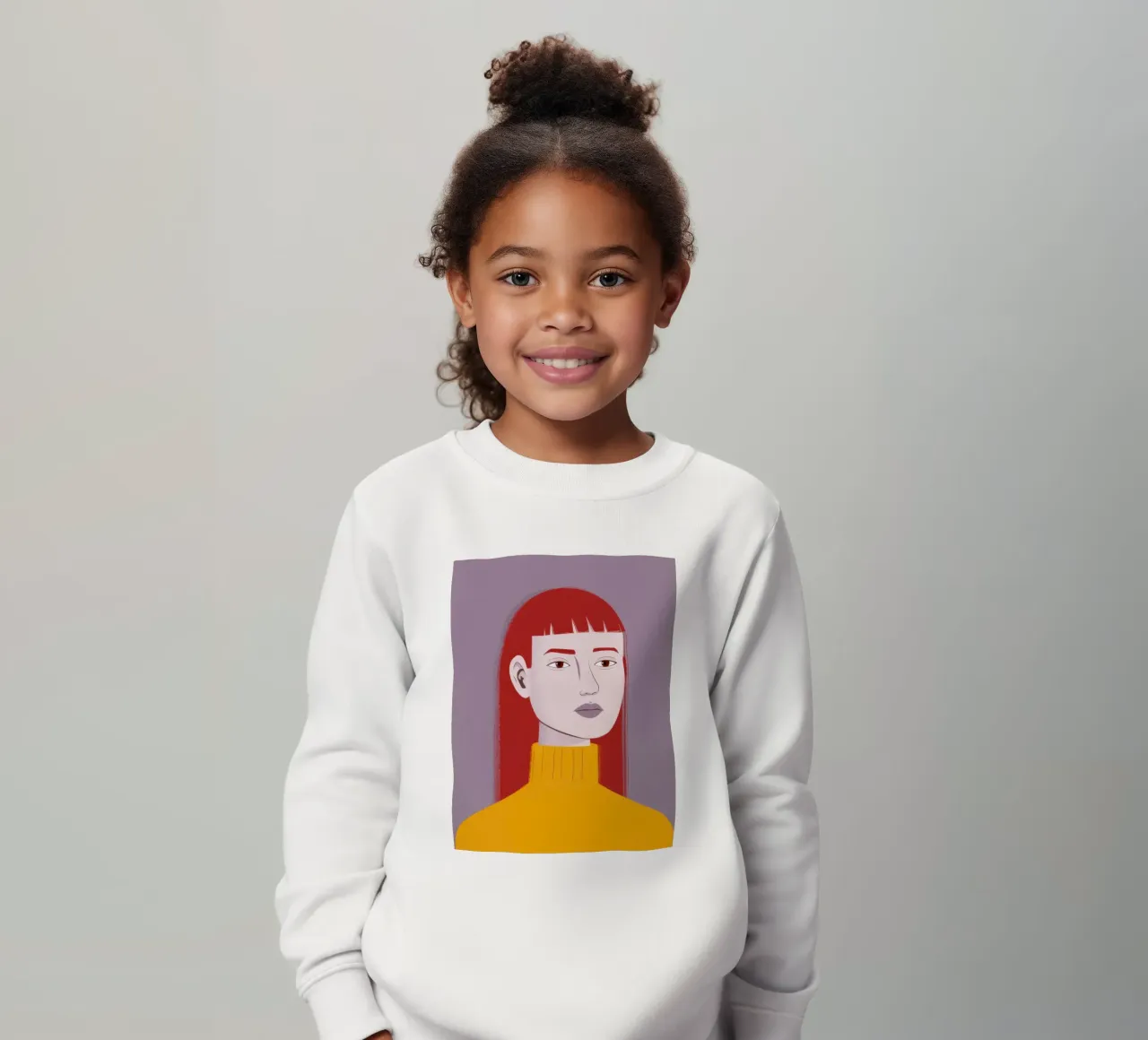 Maglione Zafferano Sguardo felpa bambino da Selene Shade