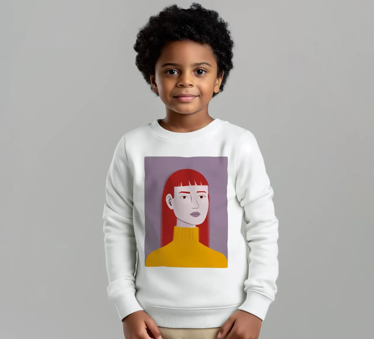 Maglione Zafferano Sguardo felpa bambino da Selene Shade