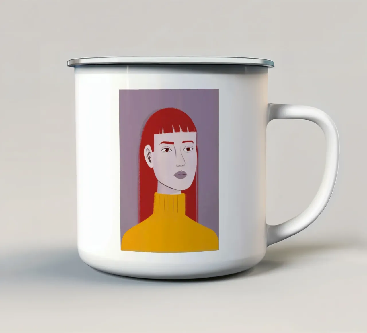 Maglione Zafferano Sguardo tazza in smalto da Selene Shade