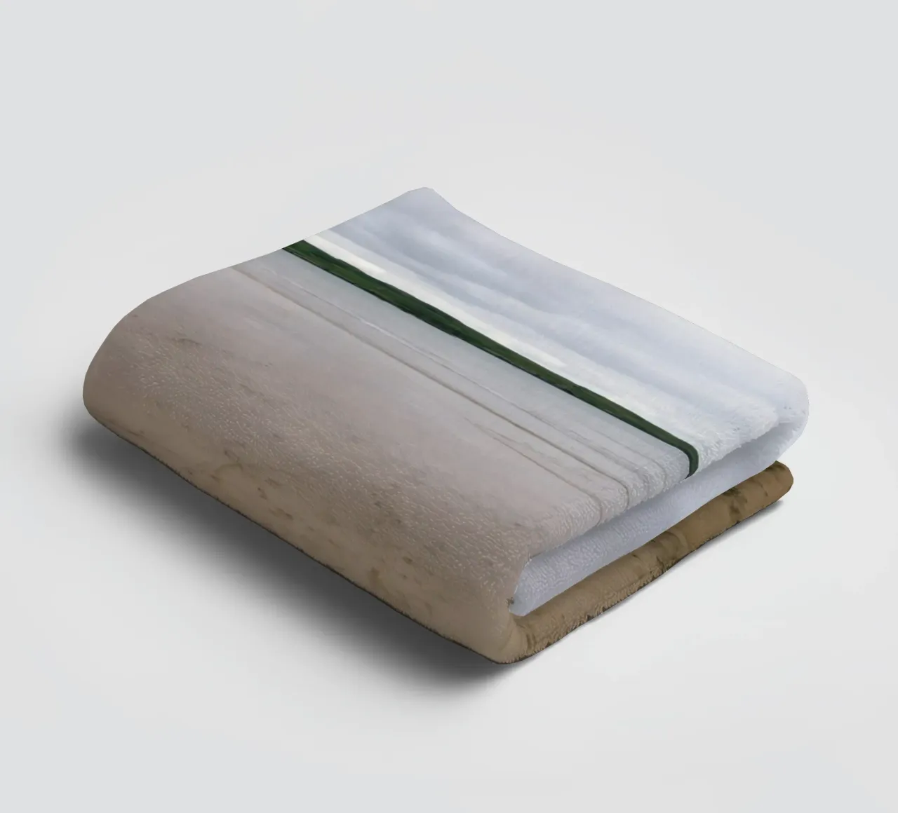 Silence on the tidal beach towel by The Wild Creative Studio