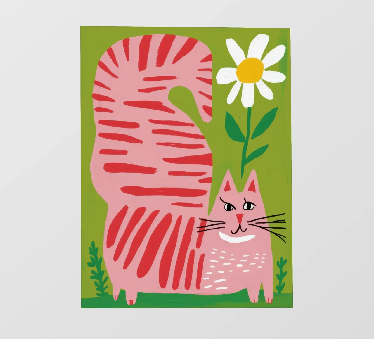 Gatto a righe Daisy telo in pvc da Gaia Viesta