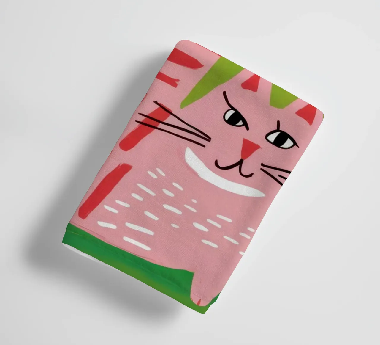 Gatto a righe Daisy asciugamano da bagno da Gaia Viesta