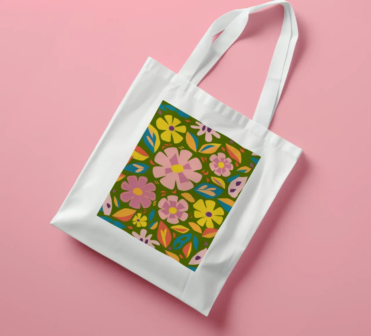Modello Soft Blooms borsa in juta da Trace Brush