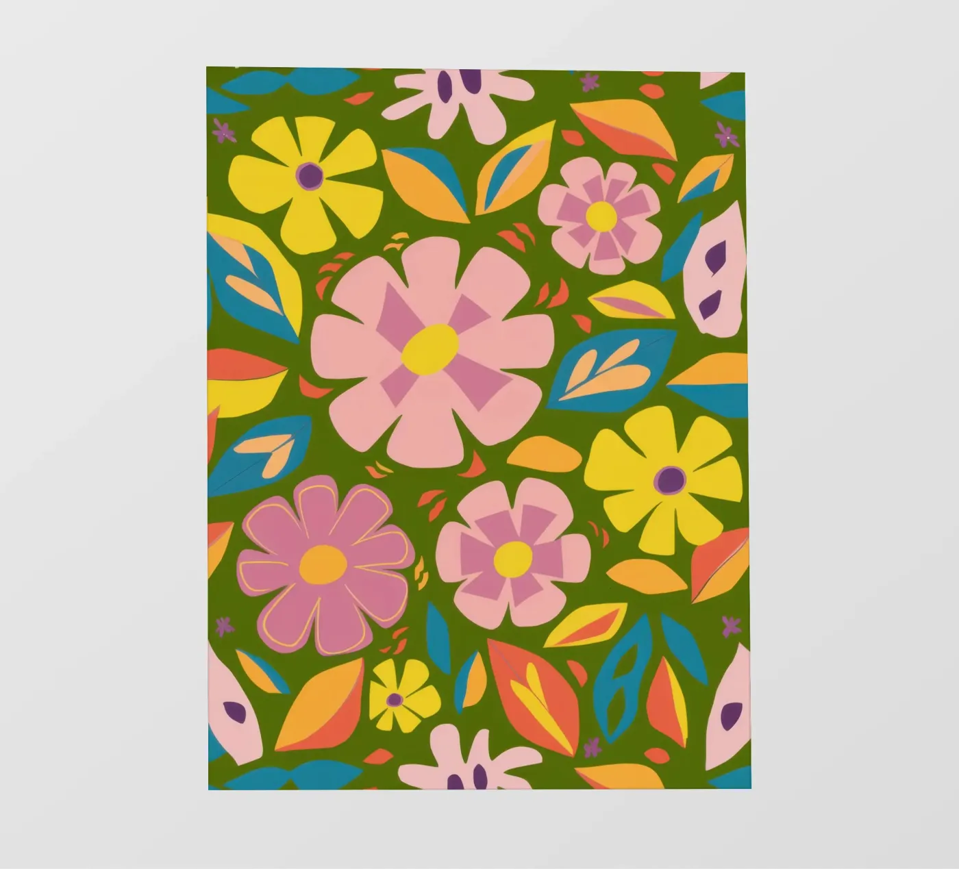 Zacht bloemenpatroon backlit folie van Trace Brush