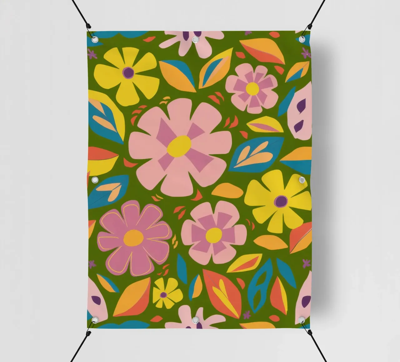Modello Soft Blooms telo in pvc da Trace Brush