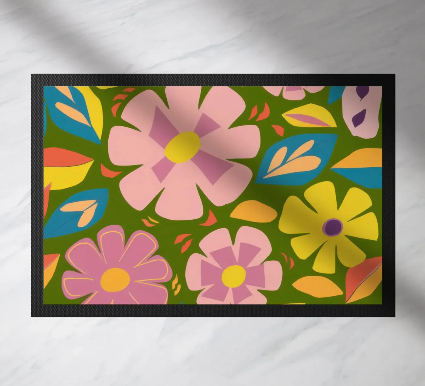 Soft Blooms Pattern doormat by Trace Brush