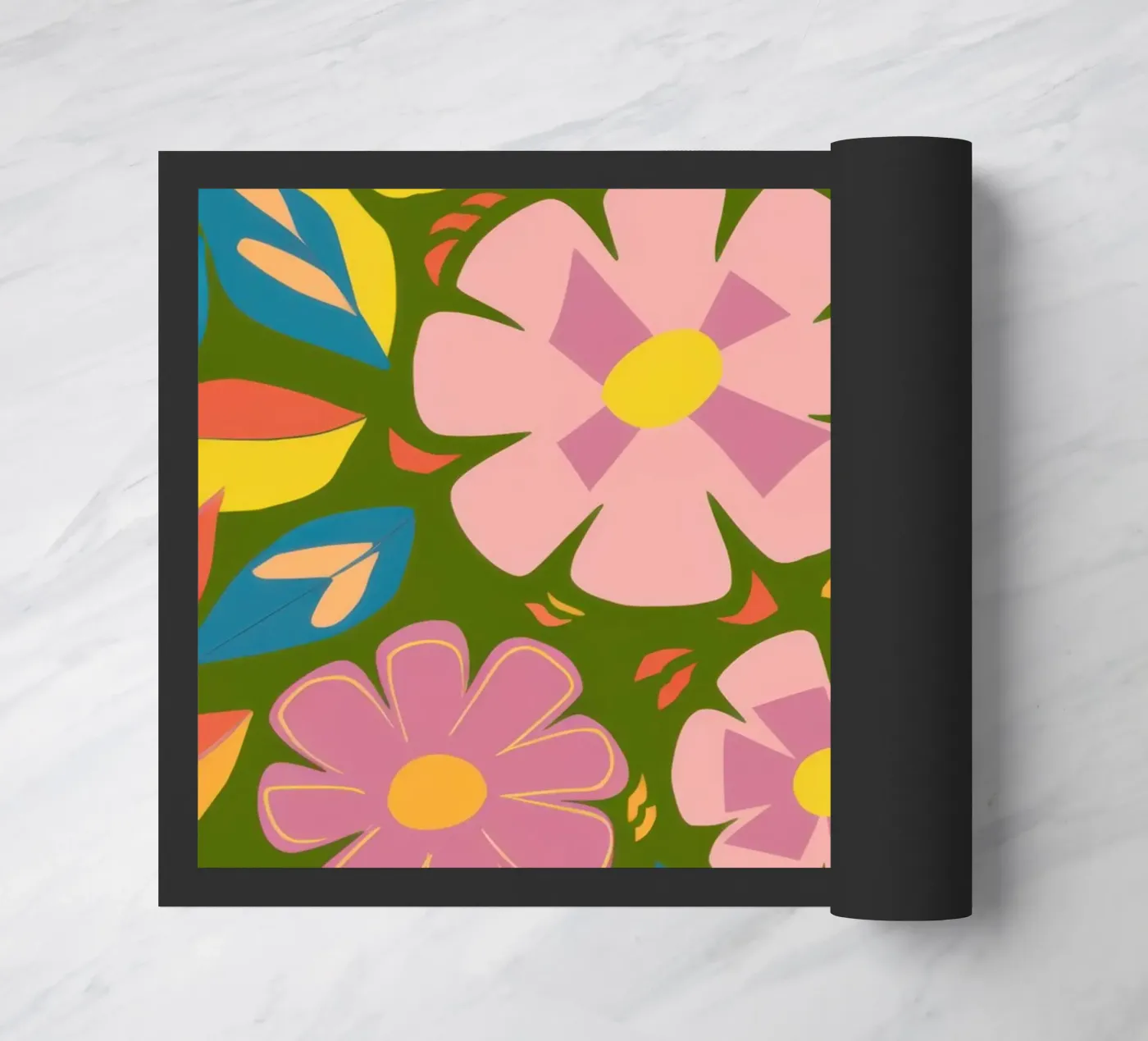 Soft Blooms Pattern doormat by Trace Brush