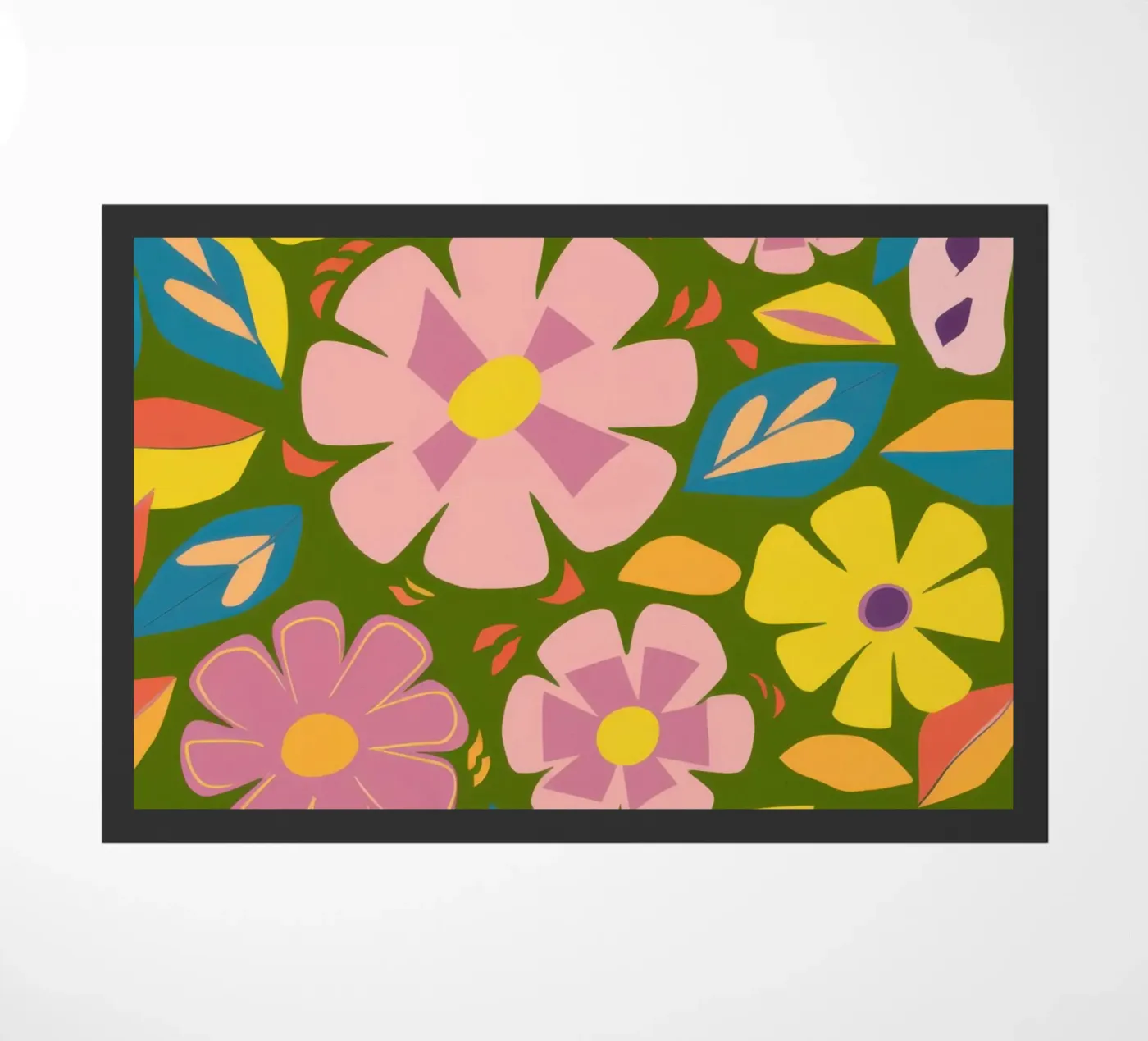 Soft Blooms Pattern doormat by Trace Brush