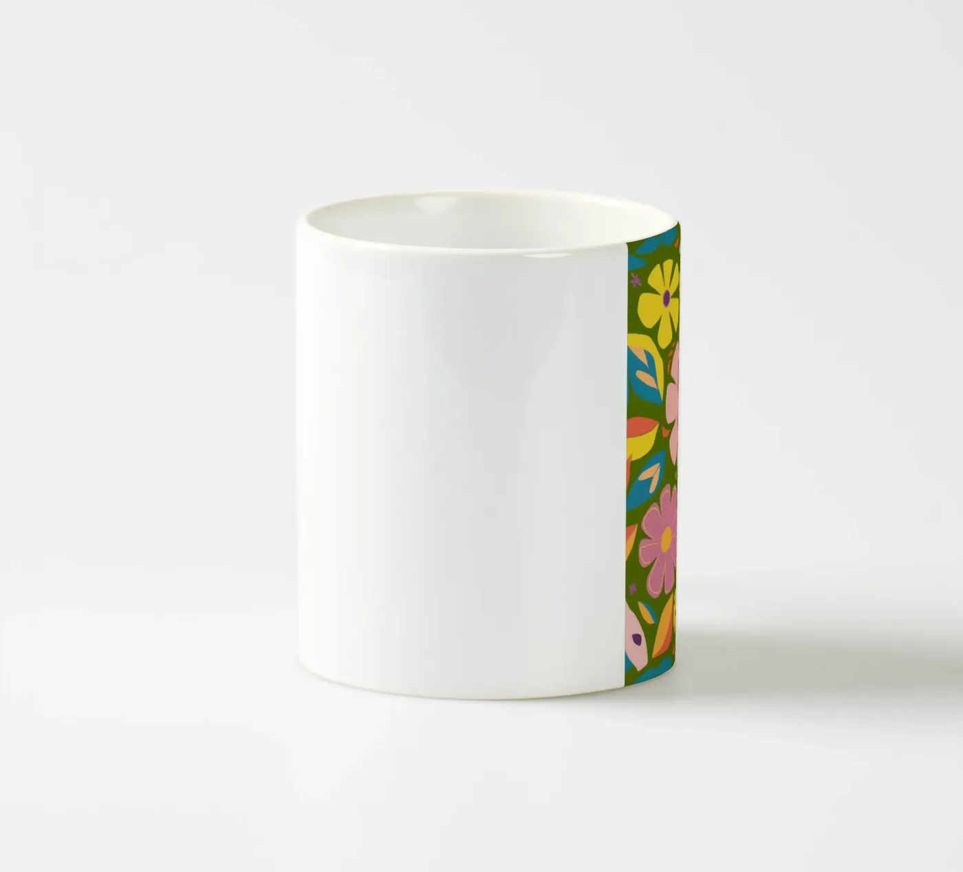 Soft Blooms Pattern ceramic mug by Trace Brush