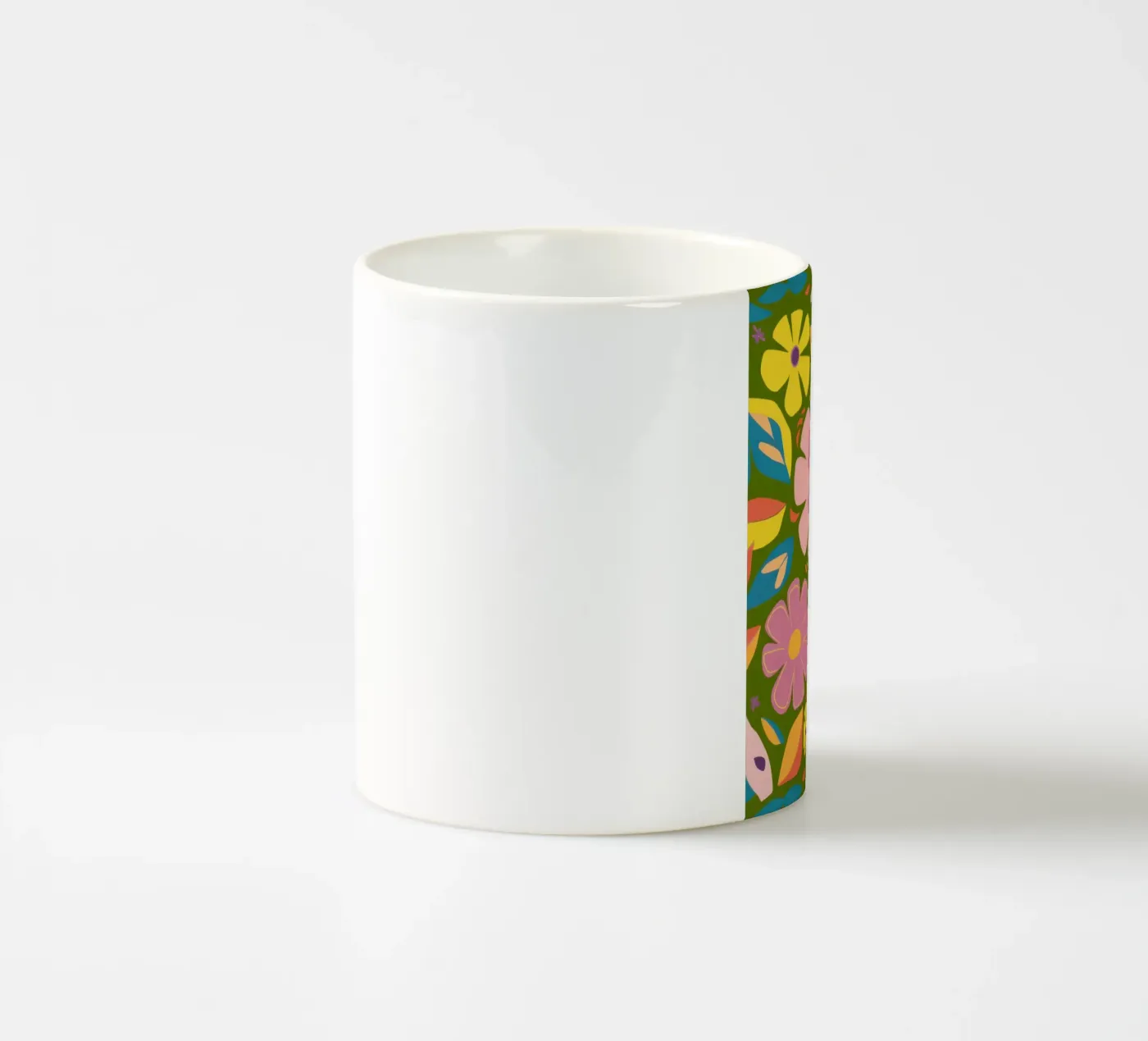 Soft Blooms Pattern ceramic mug by Trace Brush