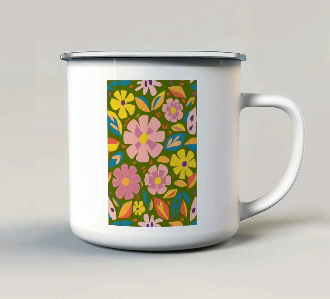 Modello Soft Blooms tazza in smalto da Trace Brush