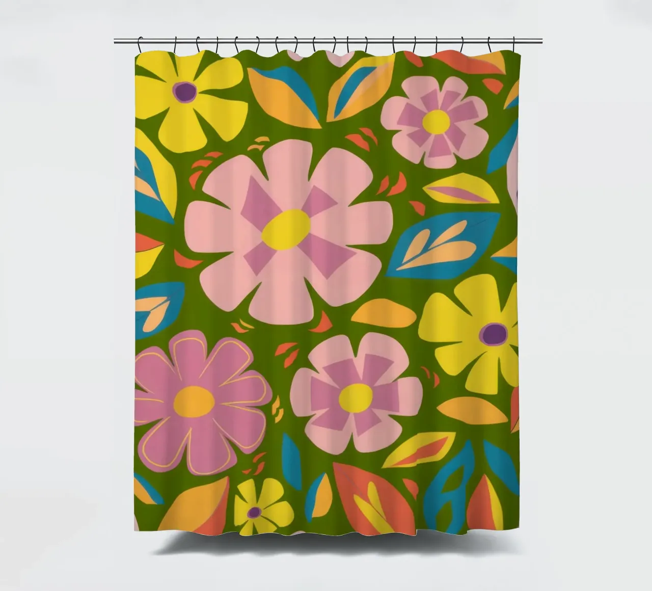 Modello Soft Blooms tenda da doccia da Trace Brush