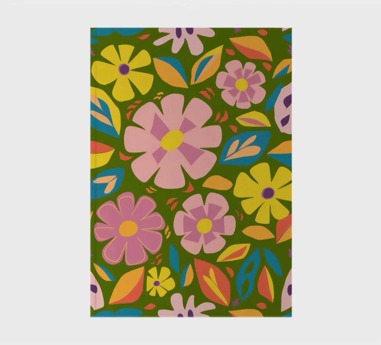 Soft Blooms Pattern notebook by Trace Brush