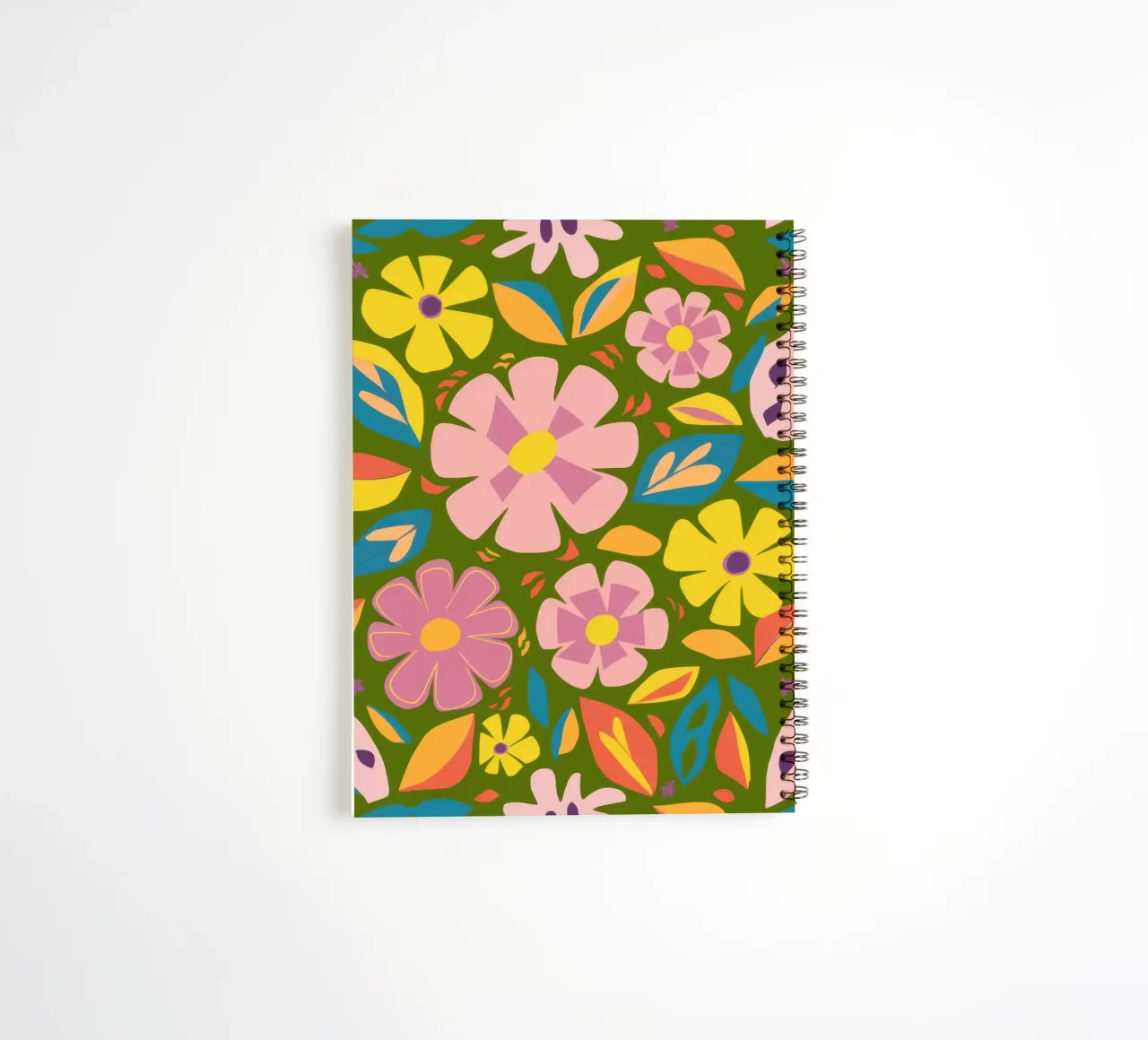 Soft Blooms Pattern spiral notebook by Trace Brush