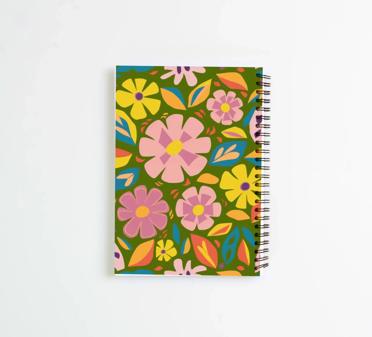 Soft Blooms Pattern spiral notebook by Trace Brush