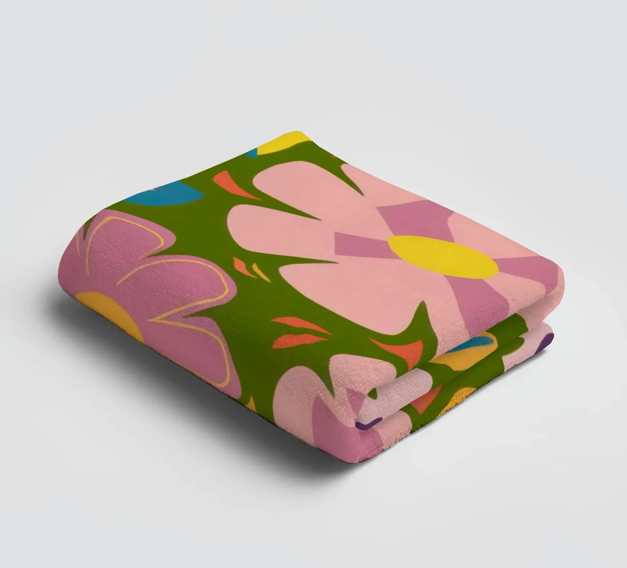 Soft Blooms Pattern towel by Trace Brush