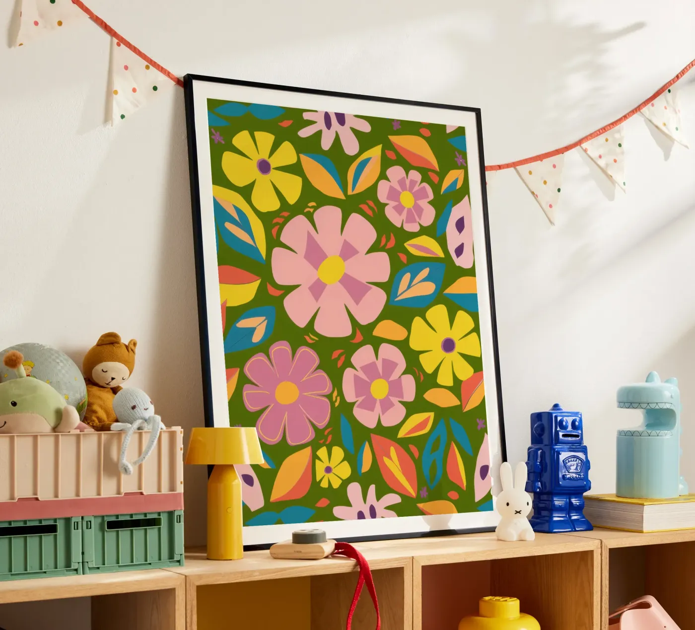 Motif Soft Blooms poster de Trace Brush