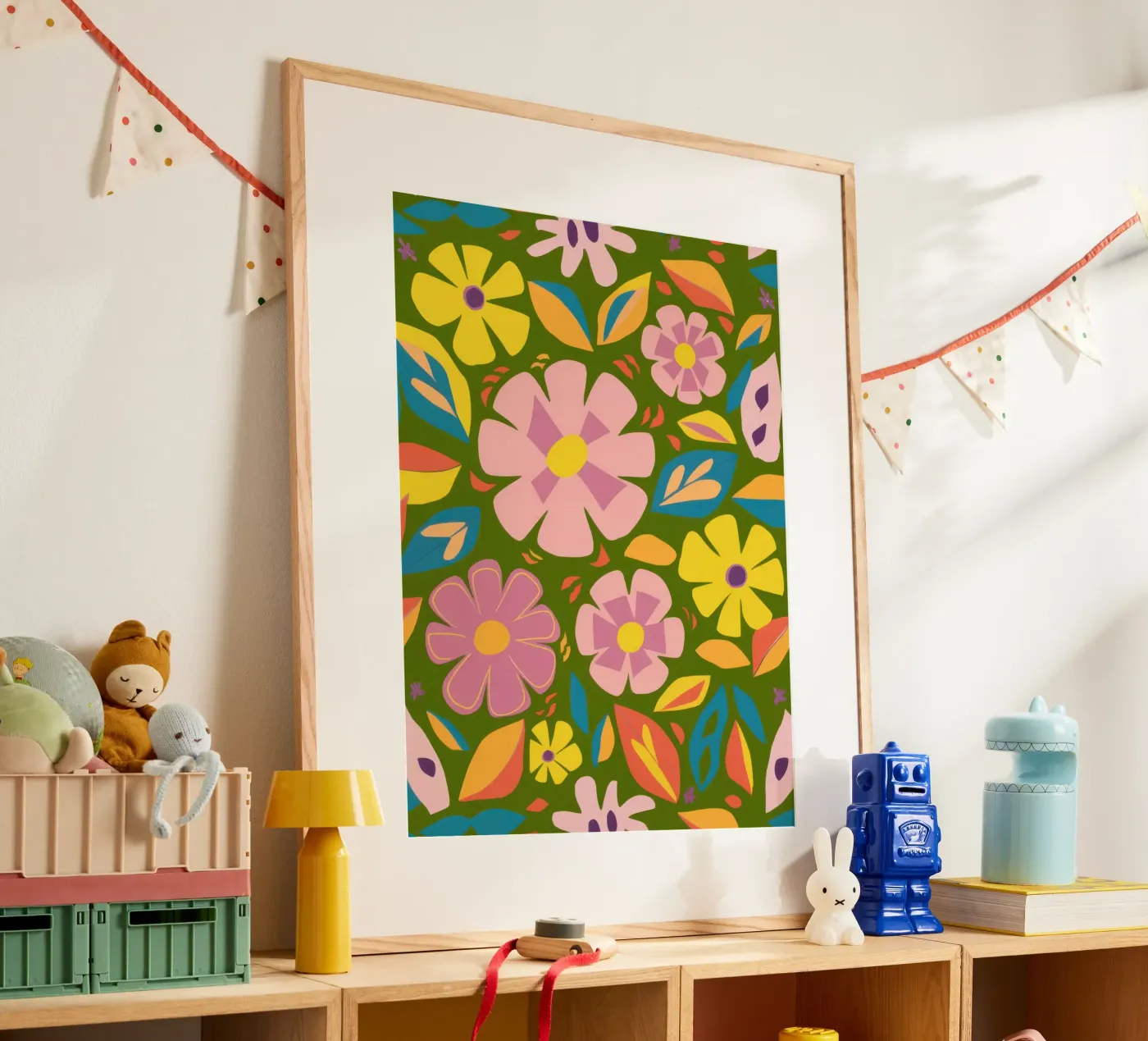 Motif Soft Blooms poster de Trace Brush