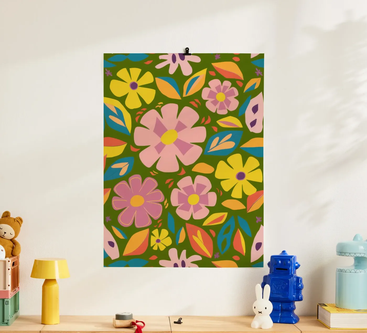 Soft Blooms Pattern poster by Trace Brush
