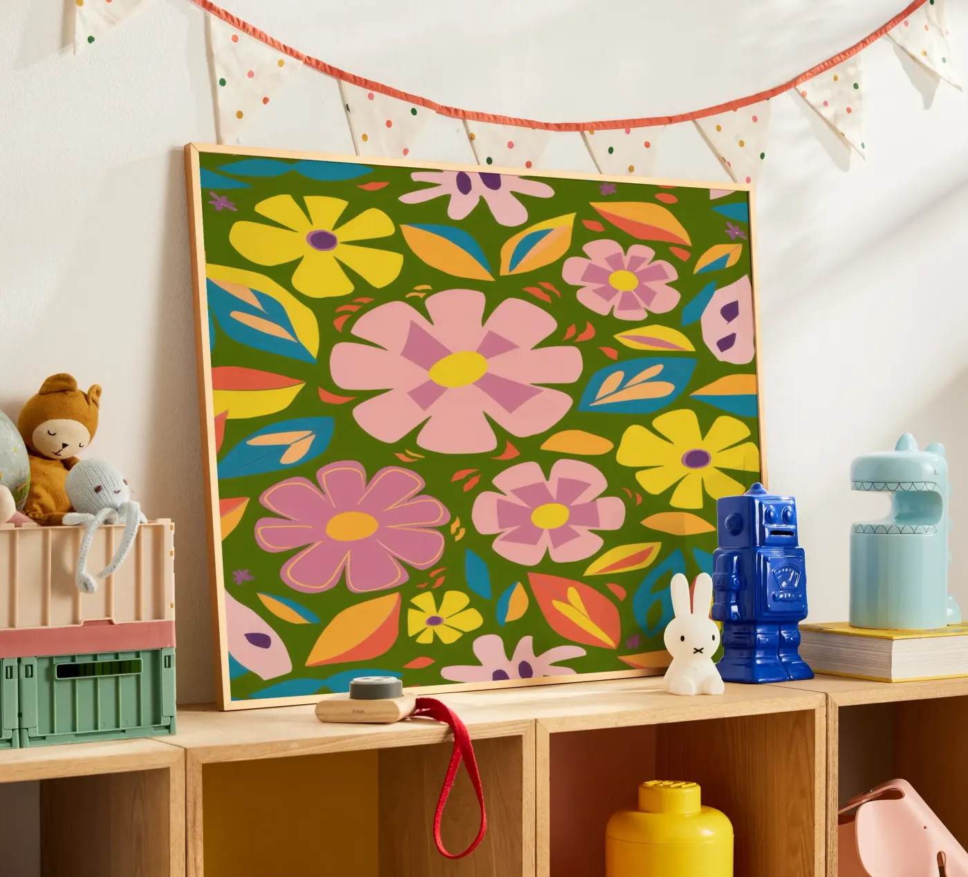Motif Soft Blooms poster de Trace Brush