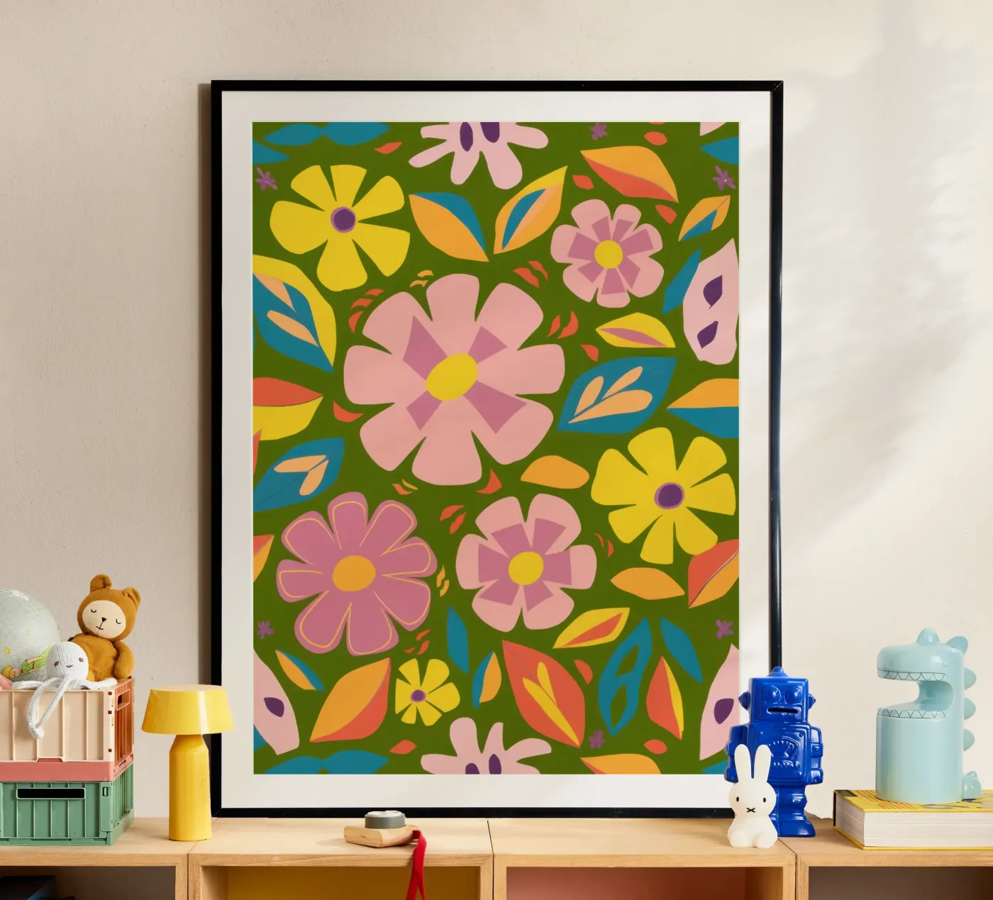 Motif Soft Blooms poster de Trace Brush