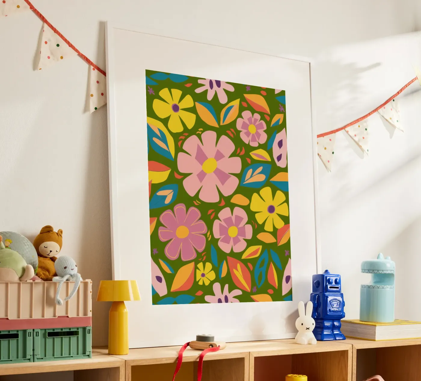 Soft Blooms Pattern poster by Trace Brush