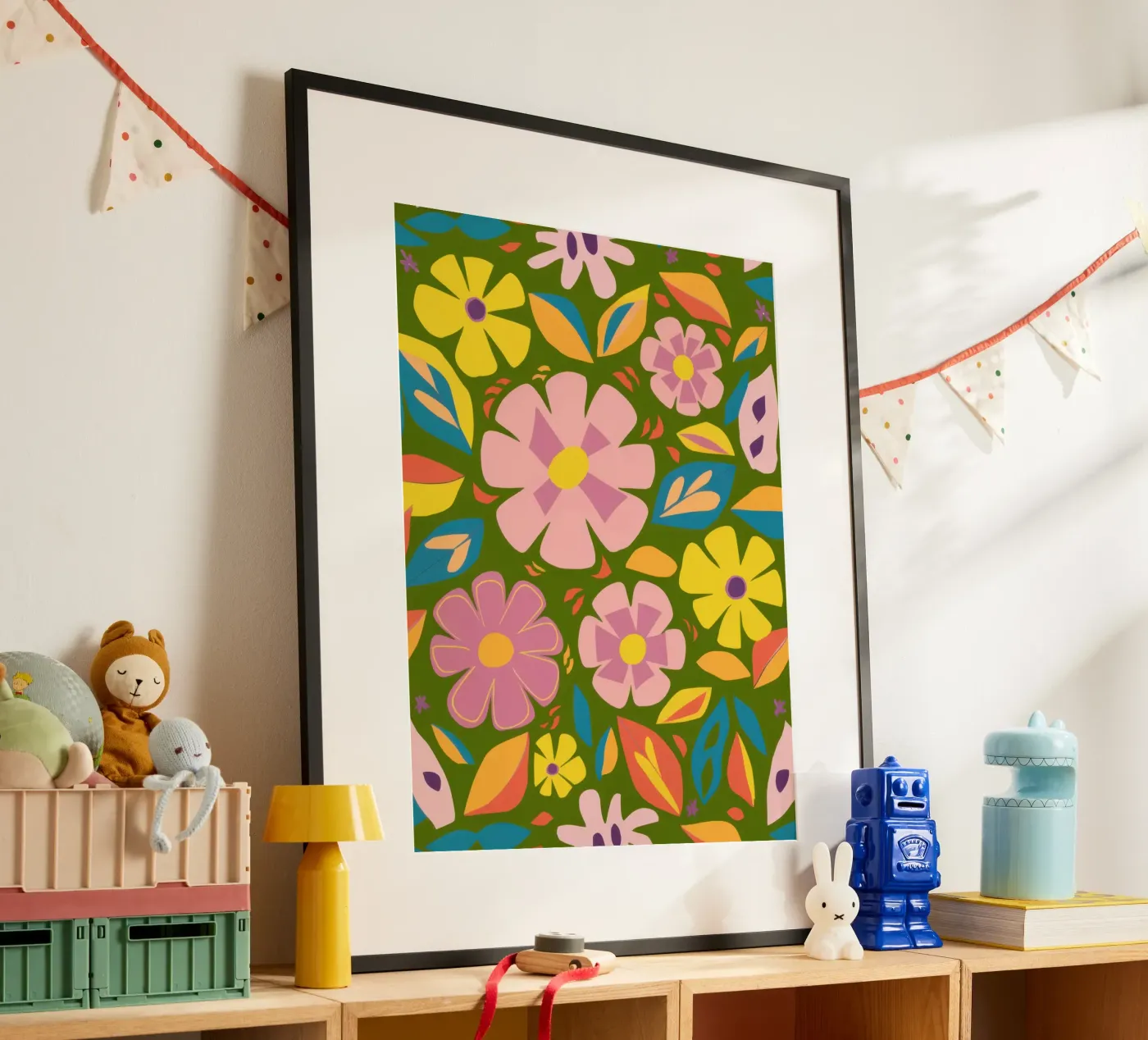 Soft Blooms Pattern poster by Trace Brush