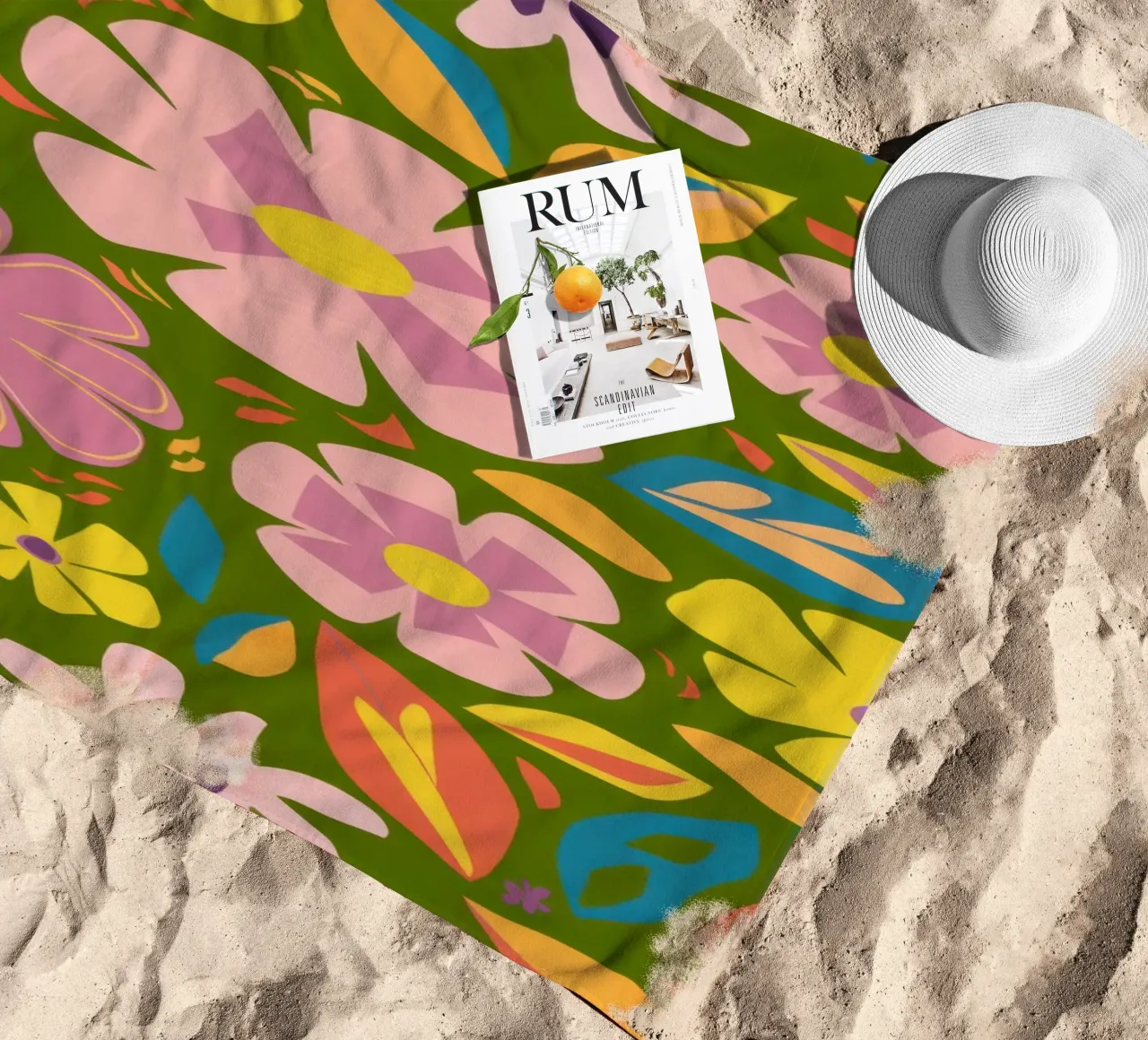 Soft Blooms Pattern telo mare da Trace Brush