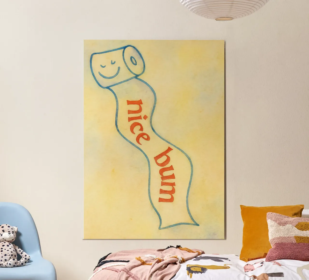 netter Hintern Toilettenpapier Zeichnung Illustration Poster von citralake