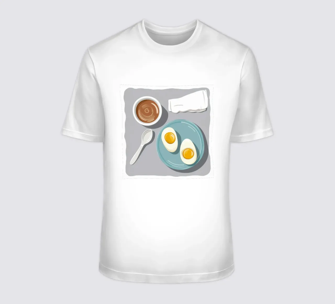 Uova del mattino minimaliste t-shirt da Luna Aura