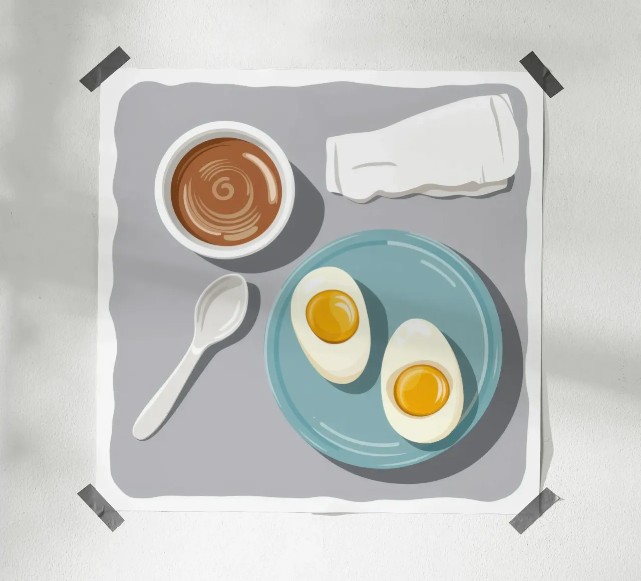 Uova del mattino minimaliste carta hahnemühle da Luna Aura