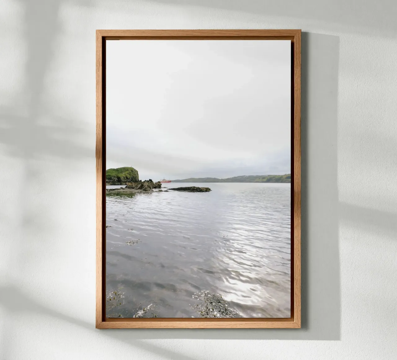 Coast in the light canvas with Floater frame by The Wild Creative Studio