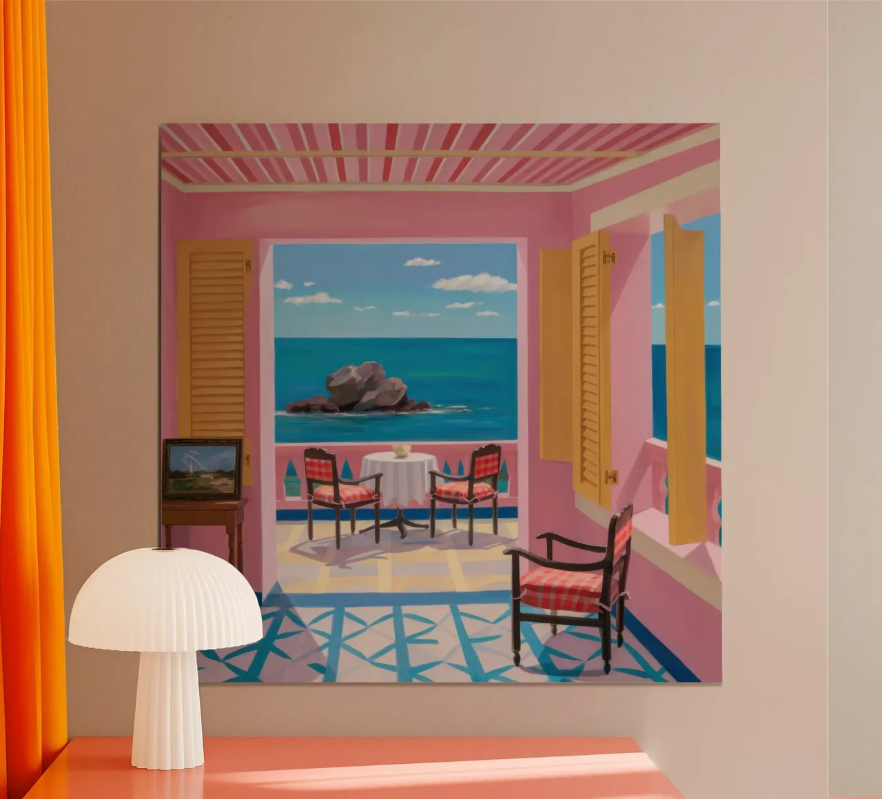 Sogno di un ristorante sul mare poster da Irish Strokes