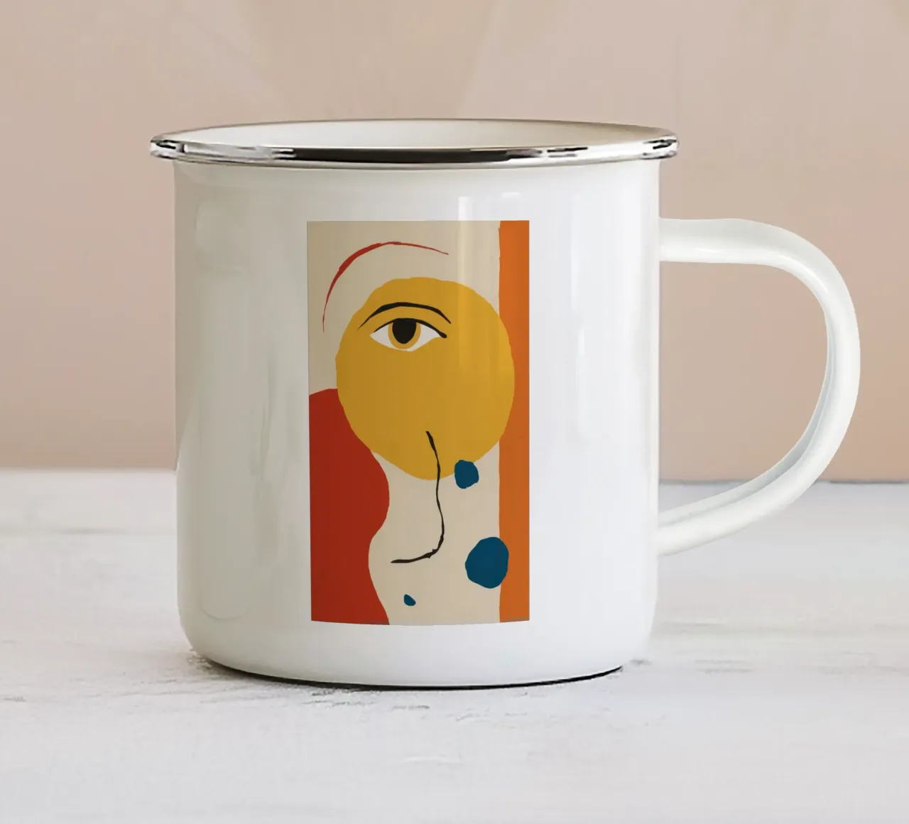 L'occhio del sole tazza in smalto da Selene Shade
