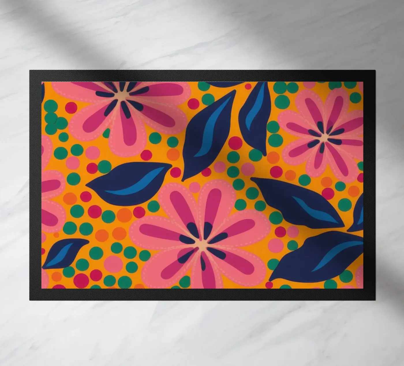 Pink and Blue doormat by Gaia Viesta