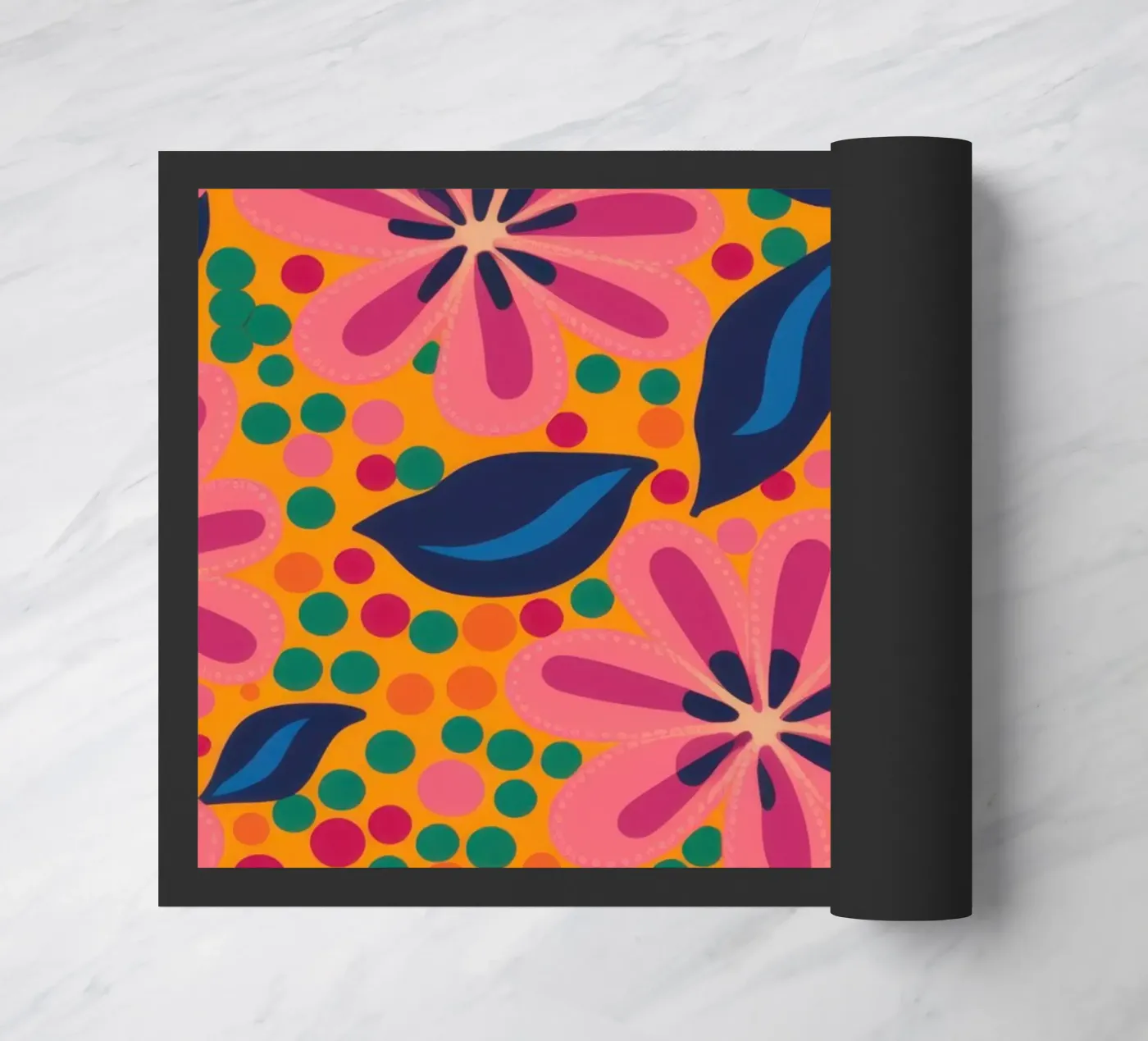 Pink and Blue doormat by Gaia Viesta