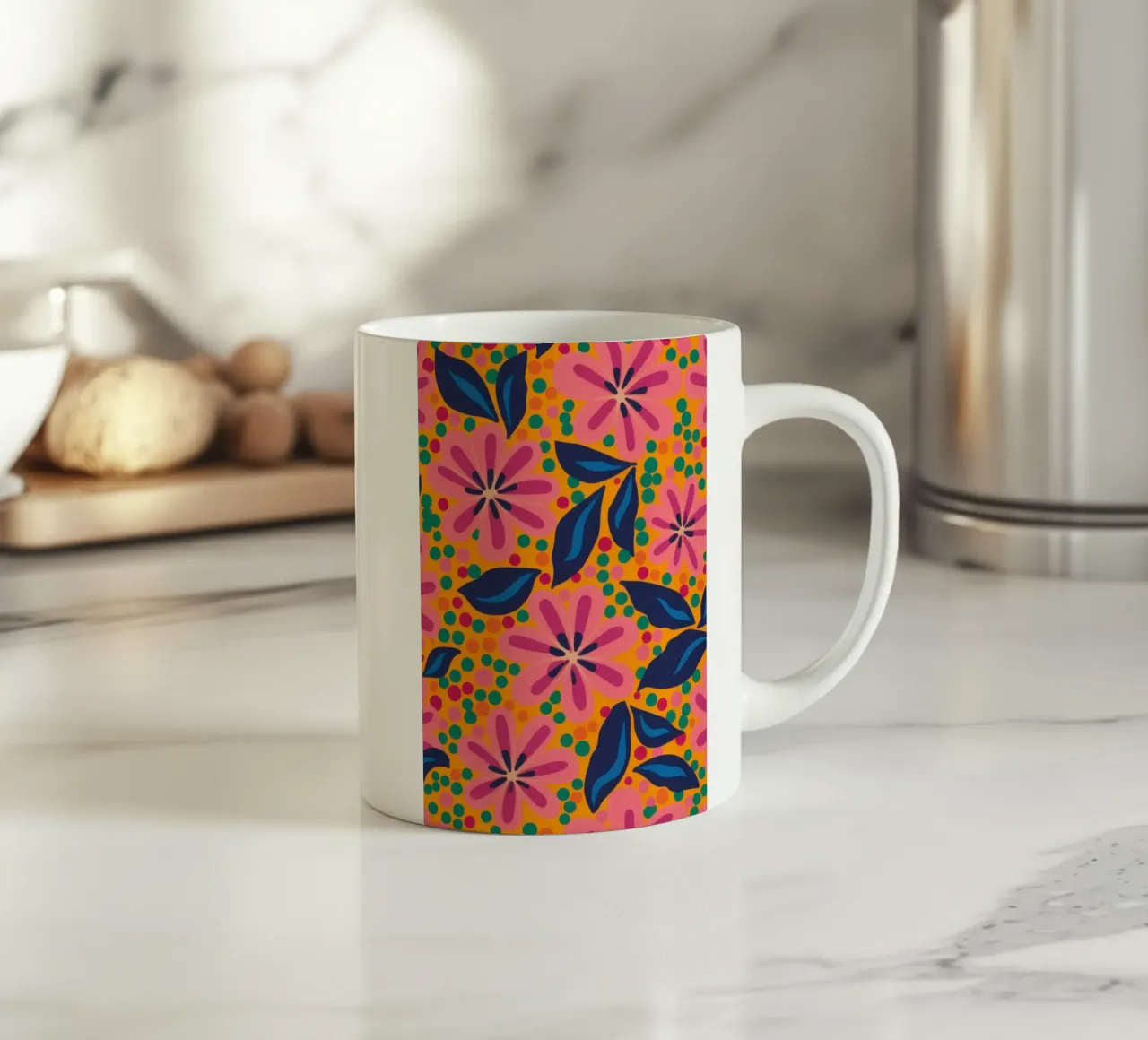 Rosa e blu tazza in ceramica da Gaia Viesta